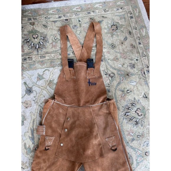 Bob Dale Gander Brand Welding Overalls BDG Split Leather Size Small NEW - Picture 10 of 15